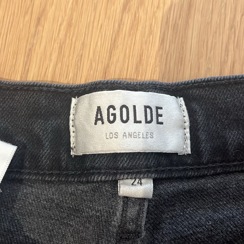 Agolde Nico Jeans - Black Ripped. Size 24 - Picture 4 of 10